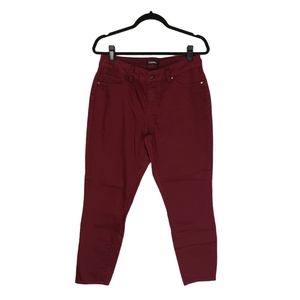 D.JEANS Burgundy Red Skinny High Waist Colored Pants 10 (Medium)